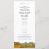 Yellow Gold & Aqua Marble Wedding Program Programm (Rückseite)