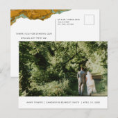 Yellow Gold & Aqua Marmor Vielen Dank, dass Sie di Postkarte (Vorne/Hinten)