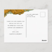 Yellow Gold & Aqua Marmor Vielen Dank, dass Sie di Postkarte (Rückseite)