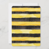 Yellow Gold Black Stripes Honey Bee Baby Shower Einladung (Rückseite)