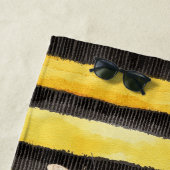 Yellow Gold Black Stripes Honey Bee  Strandtuch (Beispiel)