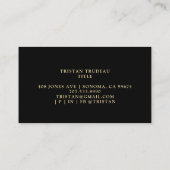 Yellow Gold Black Sun Moon Celestial Visitenkarte (Rückseite)