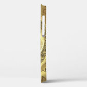 Yellow Gold Bold Metallic Handgeschriebenes Monogr Case-Mate iPhone Hülle (Rückseite / Links)