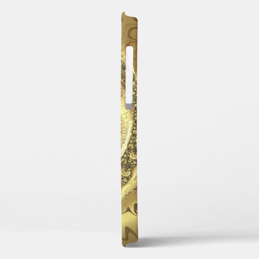 Yellow Gold Bold Metallic Handgeschriebenes Monogr Case-Mate iPhone Hülle (Rückseite / Links)