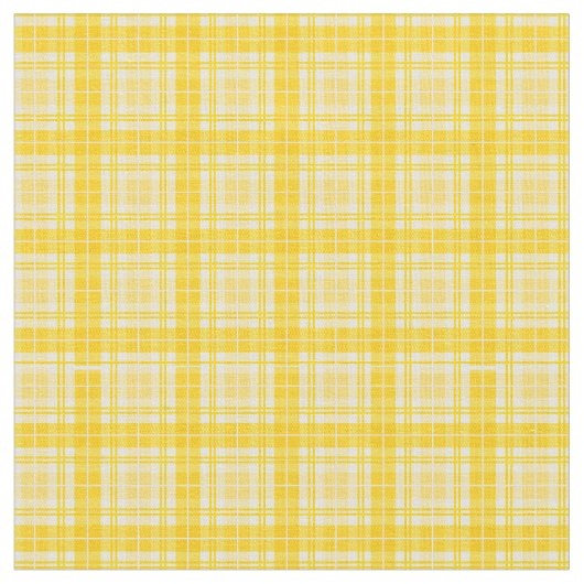 Yellow Gold Bright Gingham Kariert Tartan Stoff (Nahaufnahme)