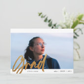 Yellow Gold Brush Grad 2 Foto Modern Ankündigung (Stehend Vorderseite)