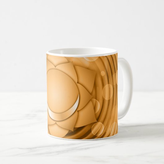 Yellow Gold Chakra Zen Yoga Namaste Personalisiere Kaffeetasse (VorderseiteRechts)