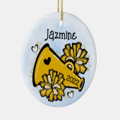 Yellow Gold Chement Ornament Megaphone Pom Niedlic (Rechts)