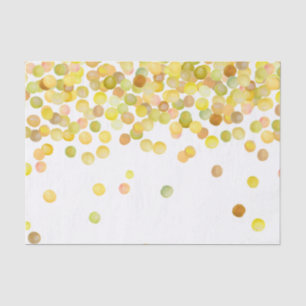 Yellow Gold Confetti Dots Seidenpapier