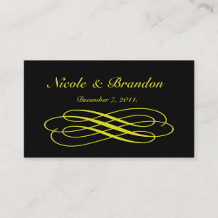 Yellow Gold Fairy Tale Wedding Website Card Begleitkarte