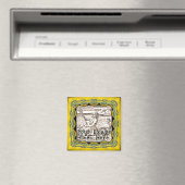 Yellow Gold Fantasy Frame Template Magnet (In Situ (Geschirrspüler))