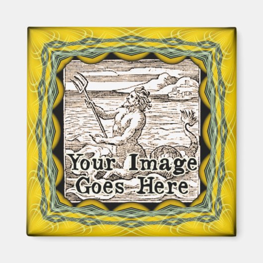 Yellow Gold Fantasy Frame Template Magnet (Vorne)