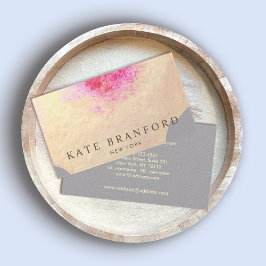 Yellow Gold Farbe Grosse Blumenkunst Visitenkarte