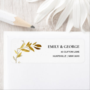 YELLOW GOLD FAUNA WATERCOLOR BLÄTTER BRANCHADRESSE