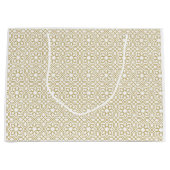 Yellow gold Geometric White Große Geschenktüte (Vorderseite)