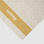 Yellow Gold Geometric White Seidenpapier (Ausschnitt)