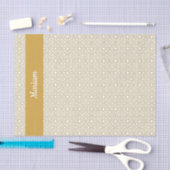 Yellow Gold Geometric White Seidenpapier (Handwerk)