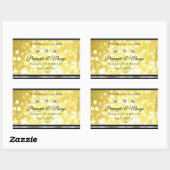 Yellow Gold Glitzer Product Labels Diamonds Silver Rechteckiger Aufkleber (Blatt)
