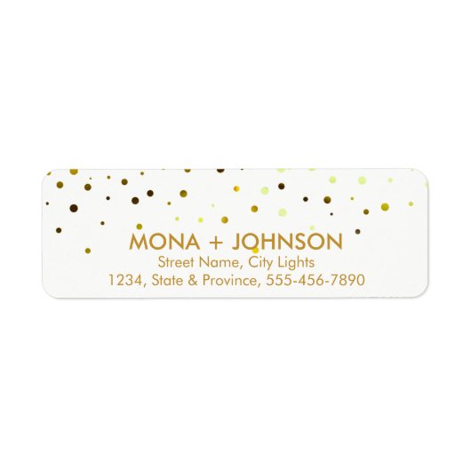 Yellow Gold Glitzer Sparkle Confetti Dots Modern (Vorne)