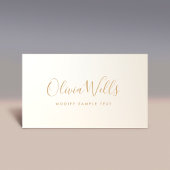 Yellow Gold handgeschriebenes Script Social Media Visitenkarte