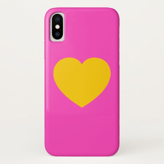 Yellow Gold Heart Case-Mate iPhone Hülle (Rückseite)