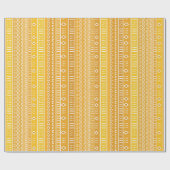 Yellow Gold Modern Mud Tuch Wrapping Paper Geschenkpapier (Flach)