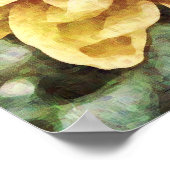 Yellow Gold Mum Blume Fotokunst Print Poster (Ecke)