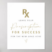 Yellow Gold Nurse Prescription For Success Poster (Vorne)