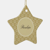 Yellow Gold Peace Signs Keramik Ornament (Rechts)