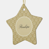 Yellow Gold Peace Signs Keramik Ornament (Links)