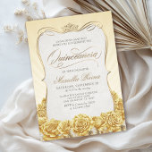 Yellow Gold Quinceañera Einladung