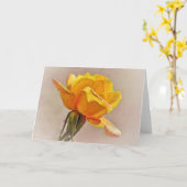 Yellow Gold Rose Art Note Card Karte (Gelbe Blume)