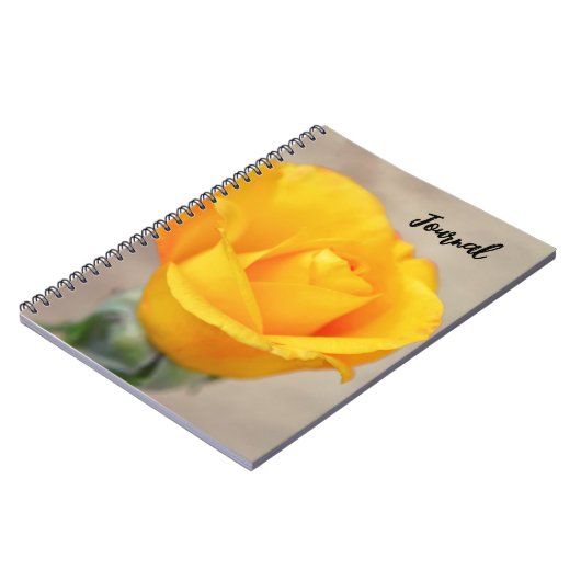 Yellow Gold Rose Blume Art Journal Notizblock (Linke Seite)