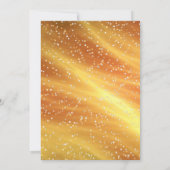 Yellow Gold Snow Bauble Weihnachtsfeier Einladung (Rückseite)