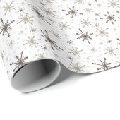 Yellow-Gold Snowflakes Geschenkpapier (Rolleneckpunkt)