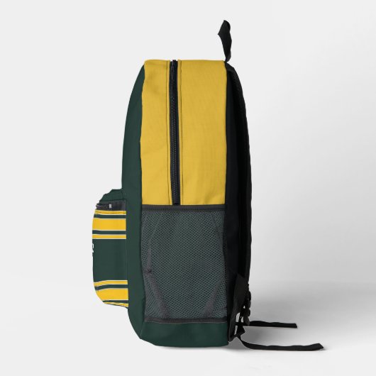 Yellow Gold Sports Strike Jersey Teamname Bedruckter Rucksack (Rechts)