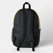 Yellow Gold Sports Strike Jersey Teamname Bedruckter Rucksack (Rückseite)