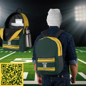 Yellow Gold Sports Strike Jersey Teamname Bedruckter Rucksack