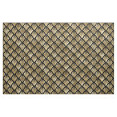 Yellow Gold und Black Art Deco Diamond Muster Stoff (Fat Quarter (45,7 x 55,9 cm))