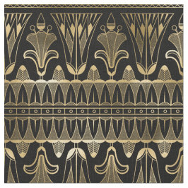 Yellow Gold und Black Art Déco Stoff