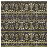 Yellow Gold und Black Art Déco Stoff (Muster)