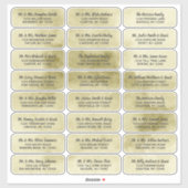 Yellow Gold Watercolor Script Guest Address Labels (Blatt)