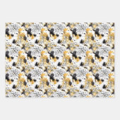 Yellow Gold White Black Leopard Geschenkpapier Set (Vorderseite 3)