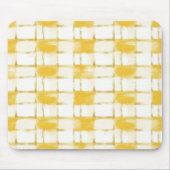 Yellow Gold White Plaid Stripes Mousepad (Vorne)