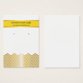 Yellow Gold Zickzack Custom Earring Card (Vorne & Hinten)