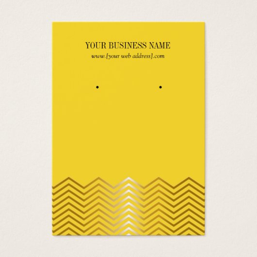Yellow Gold Zickzack Custom Earring Card (Vorderseite)
