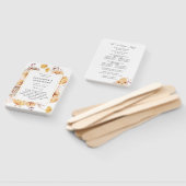 Yellow Golden Floral Wedding Program Hand Fan Fächer (Non-assembled)