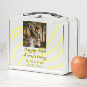 Yellow golden photo 30th wedding anniversary name  metall brotdose (Beispiel)