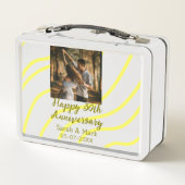 Yellow golden photo 30th wedding anniversary name  metall brotdose (Rückseite)