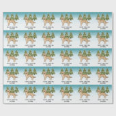 Yellow Golden Retriever Hund Custom Text Geschenkpapier (Flach)